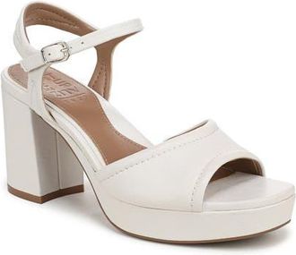 Naturalizer Petra Ankle Strap Platform Sandal in Warm White at Nordstrom, Size 8.5