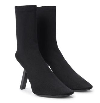 Balenciaga Black Stretch Knit Sock Boots Size 38