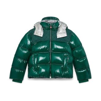 Casablanca Winter Jackets, female, Green, Size: M Nylon Puffer Jacket