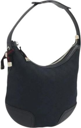 Gucci Pre-owned Vintage GG Canvas Shoulder Bag - Dames - Vintage Schoudertas - Zwart - ONE Size - Vintage