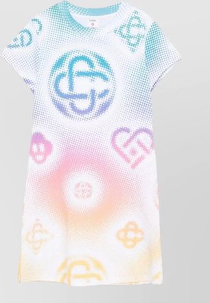 Casablanca organic cotton printed mini t-shirt dress