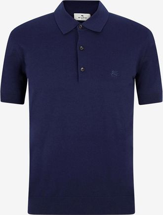 Etro Kurzarm-Polohemd aus Seiden-Jersey mit Paisley-Print