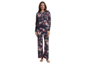 Honeydew Intimates Star Seeker Long Vee Set Womens Pajama Sets Midnight Floral : XL, Polyester/Rayon/Spandex