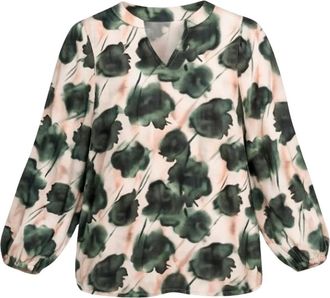 2-Biz Blouses & Shirts - Dames - Blouses - Groen - M - Nylon - Overhemden