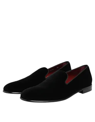 Dolce & Gabbana Velvet Loafer - Black