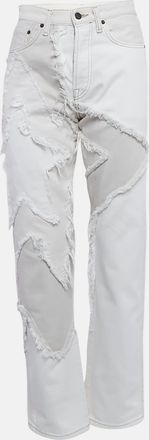 Acne Studios White Star Appliqued Denim Jeans M Waist 28