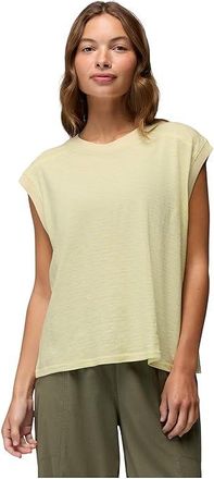 Prana Serene Spirit Top Womens Workout Beach Pebble : LG (Womens 12-14), Cotton