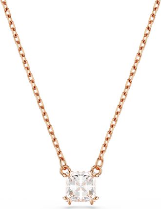 Swarovski Matrix Dames Gouden Geplateerde Metalen Ketting - Roze 5701904