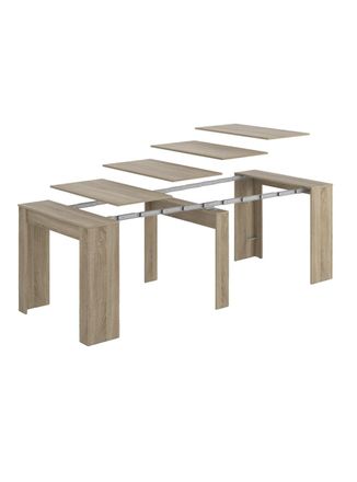 Dmora Consola extensible efecto madera de roble 90x51h78 cm