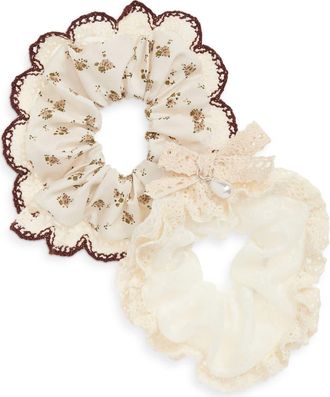 BP. 2-Pack Scrunchies in Ivory Multi at Nordstrom