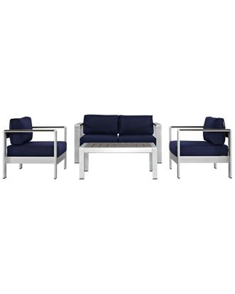 ModWay Do Not Use Modway Outdoor Shore 4Pc Outdoor Patio Aluminum Sectional Sofa Set