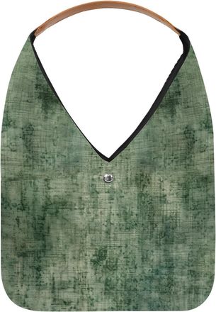 Generic Green Vintage Mottled Texture Reusable Lightweight Grocery Bags - Foldable Into Compact Pouch, Washable & Sturdy, Multipurpose for Shopping and Travel