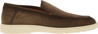 Santoni Suede Moccasin