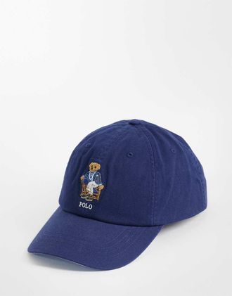 Polo Ralph Lauren Cappellino con visiera e logo blu navy newport