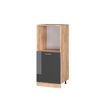 Vicco Armario Para Horno Empotrado R-line, Antracita Alto Brillo, 60 Cm