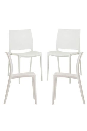 Regalos Miguel Packs Sillas Jard&iacute;n - Pack 4 Sillas Dalen - Blanco
