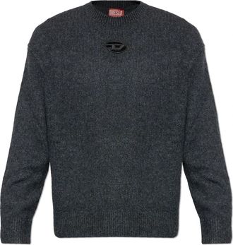 Diesel M-Areeta Sweater - Heren - Ronde hals truien - Grijs - S - Wol - Truien & Vesten