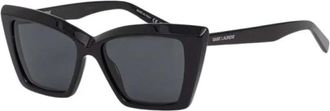 Saint Laurent Cat-Eye Zonnebril - Dames - Accessoires - Zwart - Maat: 54 MM Nylon