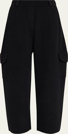 Lisa Yang Azaria Cashmere Barrel-Leg Ankle Cargo Trousers