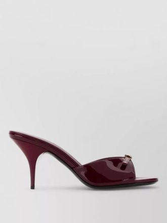 Miu Miu leather mules open toe patent stiletto heel