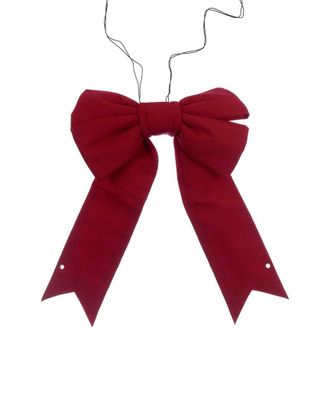 Vickerman 18In X 23In Red Canvas 4 Loop Outdoor Christmas Bow With Uv Treated Material & Wire To Hang