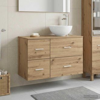 vidaXL Vidaxl Set Di Mobili Per Il Bagno 2 Pz Rovere Artigianale