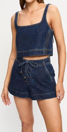 Kivari Joelle Denim Top In Blue