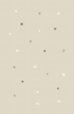 OEM Alfombra De Goma Grande Con Lunares Beige