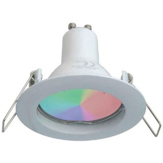 Trade Shop Trade Shop Traesio - Trade Shop - Led Faretto 6 W Incasso 6cm Rgb+3000k Gu10 Efectos Luz Colorata 230v - Blanco