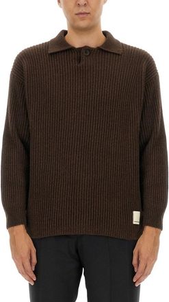 Emporio Armani Textured Ribbed Wool Jersey