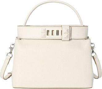 Tiffany & Fred Structured Leather Top Handle Satchel