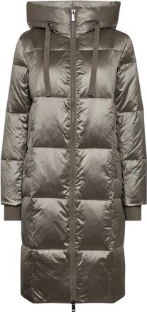 Mos Mosh Metallic Donsjack Brindle Gewatteerde Stijl - Dames - Parka Jassen - Groen - XL - Polyester - Jassen