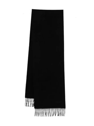 Mulberry cashmere fringed scarf - unisex - Cashmere - One Size - Black