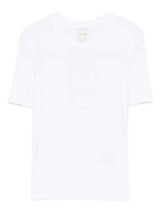 Calvin Klein Geribbeld T-shirt - Wit