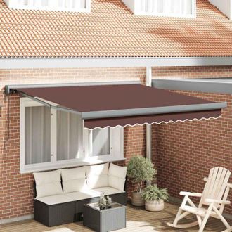 vidaXL Toldo Retr&aacute;ctil Autom&aacute;tico Burdeos 300x250 Cm Vidaxl