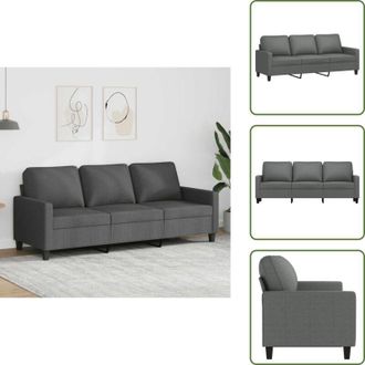 vidaXL Divano comfort - vidaXL Divano a 3 Posti Grigio Chiaro 180 cm in Tessuto - Divano relax