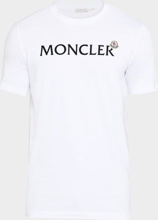 Moncler Mens Logo Script Crewneck T-Shirt