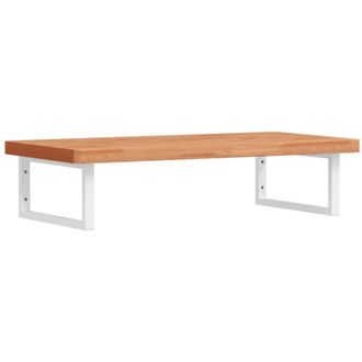 vidaXL Estante De Lavabo De Pared De Acero Y Madera Maciza De Haya Vidaxl