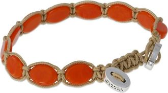 Isabel Marant Sweets Chain Bracelet In Orange-Silver