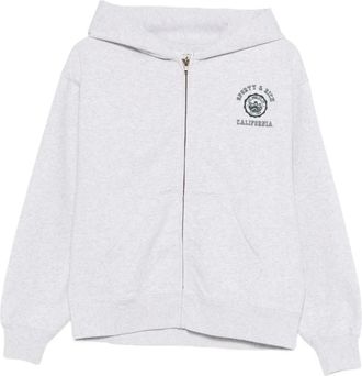 Sporty & Rich California Emblem hoodie met rits - Grijs