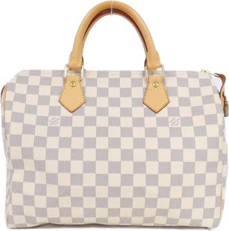 Louis Vuitton Ivory Coated Canvas Boston Bag (Pre-Owned)