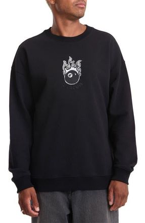 Volcom x Seth Conboy Embroidered Crewneck Sweatshirt in Black at Nordstrom, Size X-Large