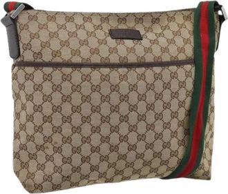 Gucci Pre-owned Vintage Cross Body Bag - Dames - Vintage Schoudertas - Beige - ONE Size - Leer - Vintage
