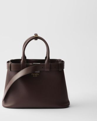 Prada Buckle small leather handbag with belt