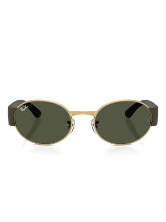 Ray-Ban oval-frame sunglasses - unisex - Metal/Acetate - 54 - Gold