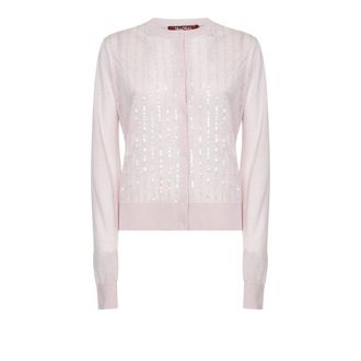 Max Mara Cardigans, female, Pink, Size: 2XL Max Mara Studio Sweaters Pink
