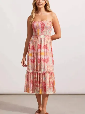 Tribal Convertible Dress/skirt With Removable Straps In Yellovango