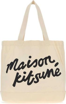 Maison Kitsun&eacute; Handwriting Tote - - Bags - Donna - Rosa - ONE SIZE