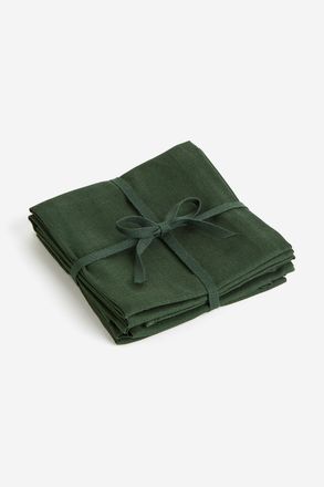 H&M 4er-Pack Baumwollservietten - Green