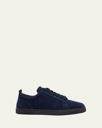 Christian Louboutin Mens Louis Junior Suede Red Sole Sneakers